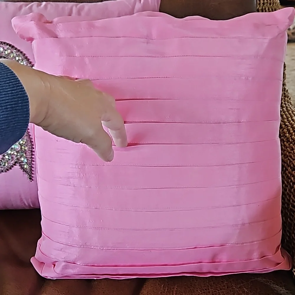 Throw Pillow Set Ribbons & Bows  Women Girls NWT